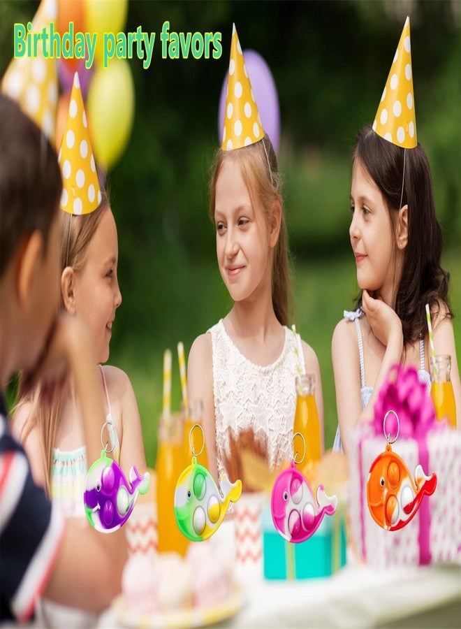 HOZKEAP 24 Packs Bulk whales Push Fidget Bubble Mini Pop， Birthday Party Favors Supplies Classroom summer Students Bubble Prize - Image 3